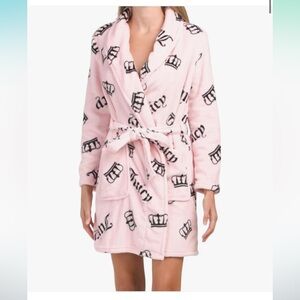 NWT light pink juicy couture crown robe size small-medium